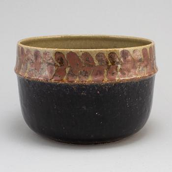HERTHA BENGTSSON, a unique stoneware flowerpot, Rörstrand 1964.