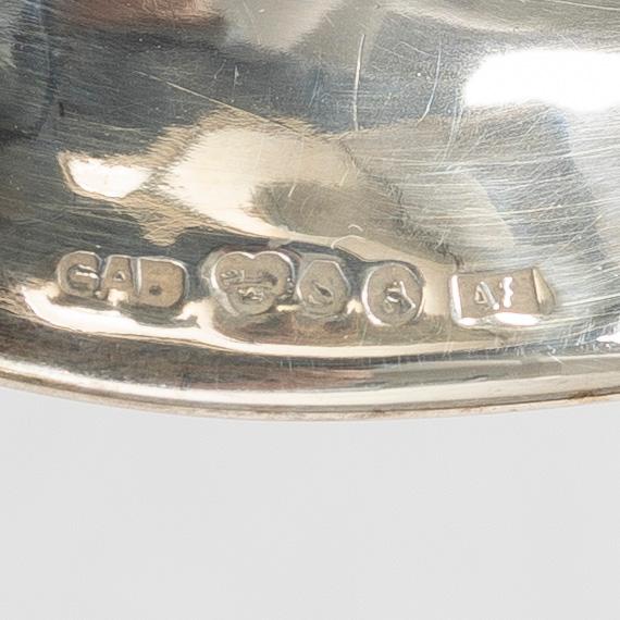 Bägare, 6 st, silver, mestadels GAB, 1900-tal.