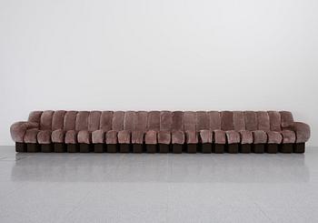 Ueli Berger, Eleanora Peduzzi-Riva och Heinz Ulrich, a "DS-600" "Non-Stop" sofa for De Sede, Switzerland, 1970's.