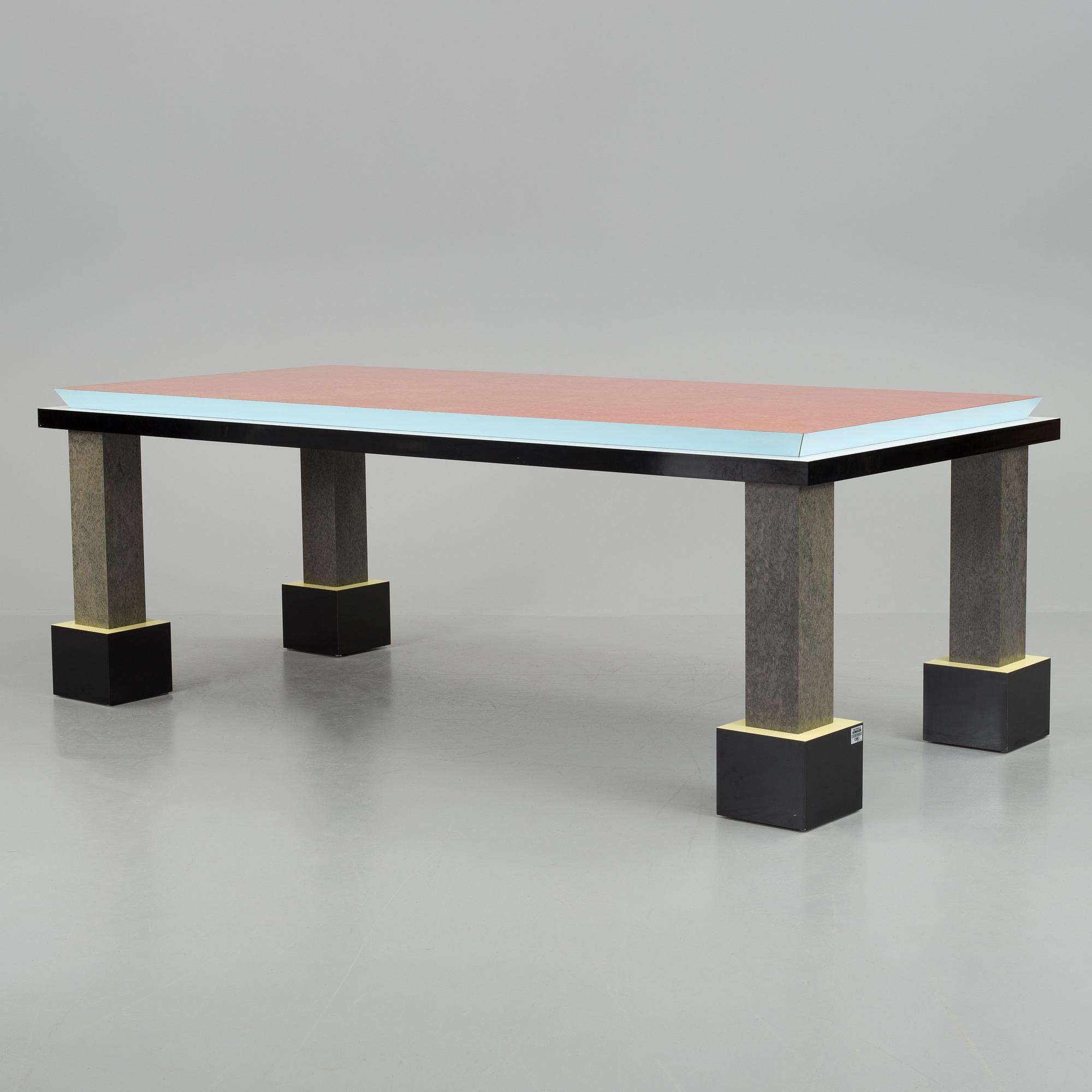 An Ettore Sottsass 'Palm Spring' table, Memphis, Italy.