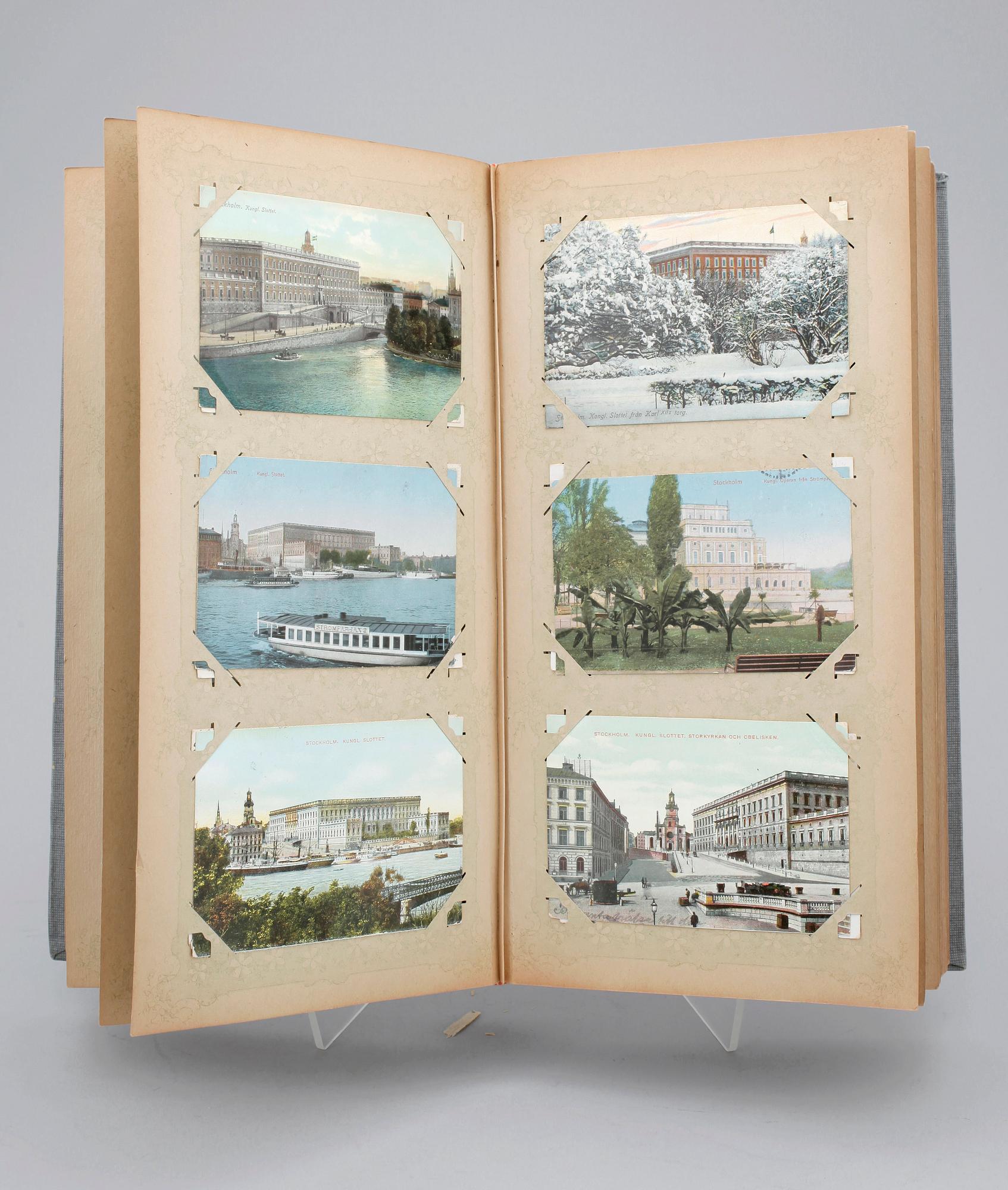 BREFKORTSALBUM, ca 300 st, mest Sverige, tidigt 1900-tal.