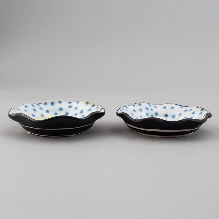 Herman Fogelin, 5 stoneware pieces, signed.