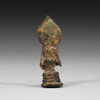MINIATYR, brons. Troligen Tang dynastin (618-907).