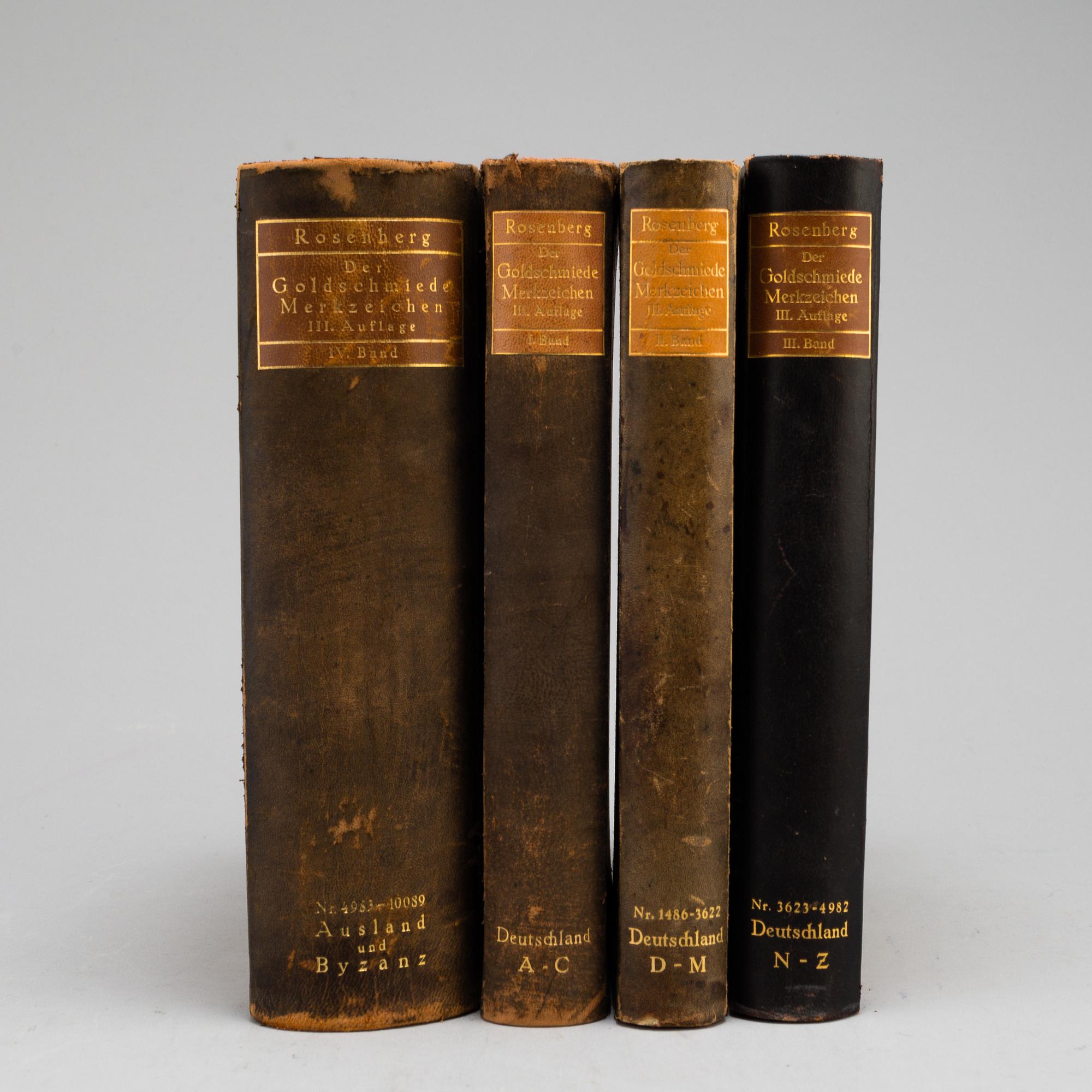 BOOKS, 4 vol. About silver.