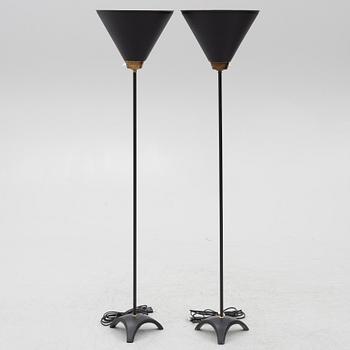 A pair of floorlamps, EWÅ, Sweden, mid20th century.
