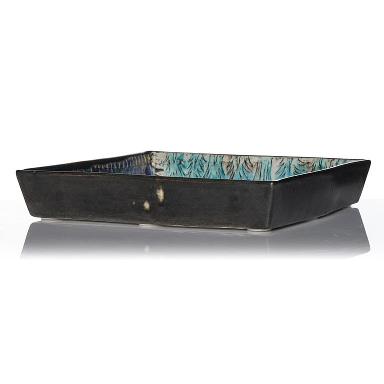 Birger Kaipiainen, a stoneware dish, Rörstrand, Sweden, 1950s.