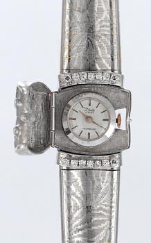 LADIE'S WRIST WATCH, set with diamonds, 1970's.