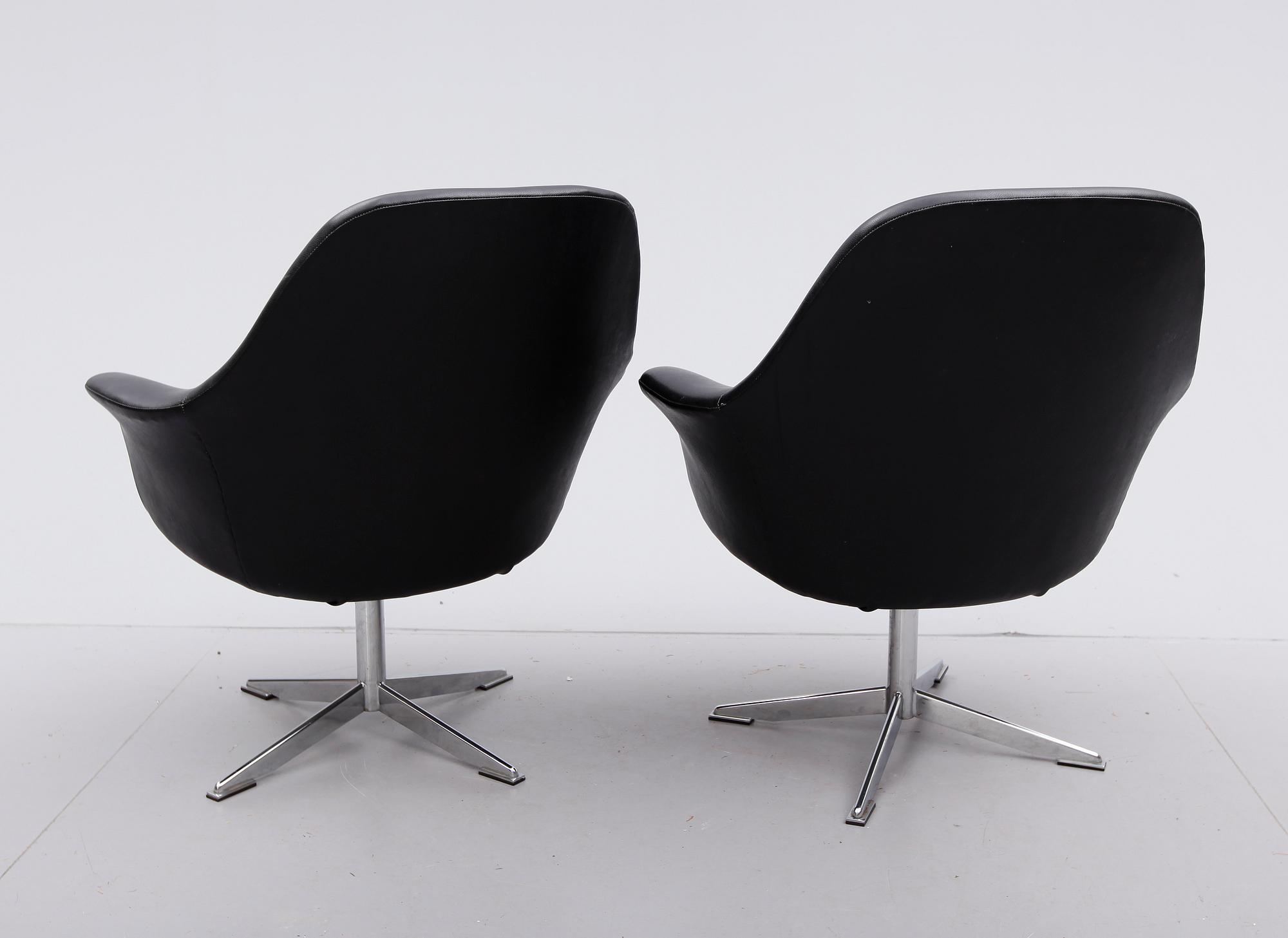 FÅTÖLJER, 1 par, 1960-tal.