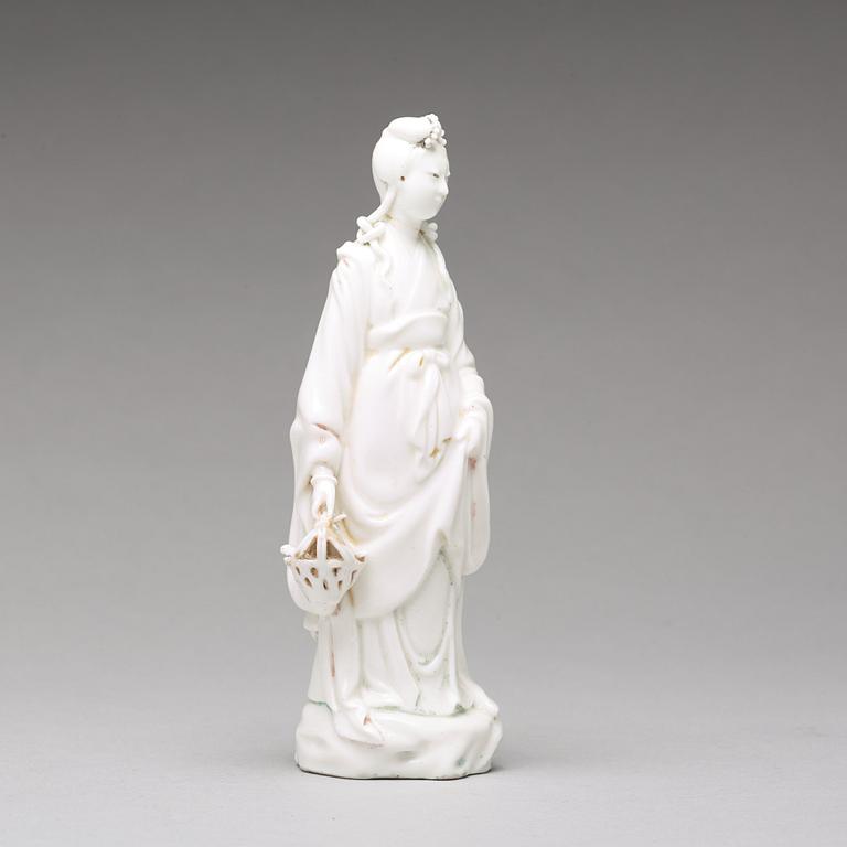 A blanc de chine figure of an elgeant lady, Samson, circa 1900.