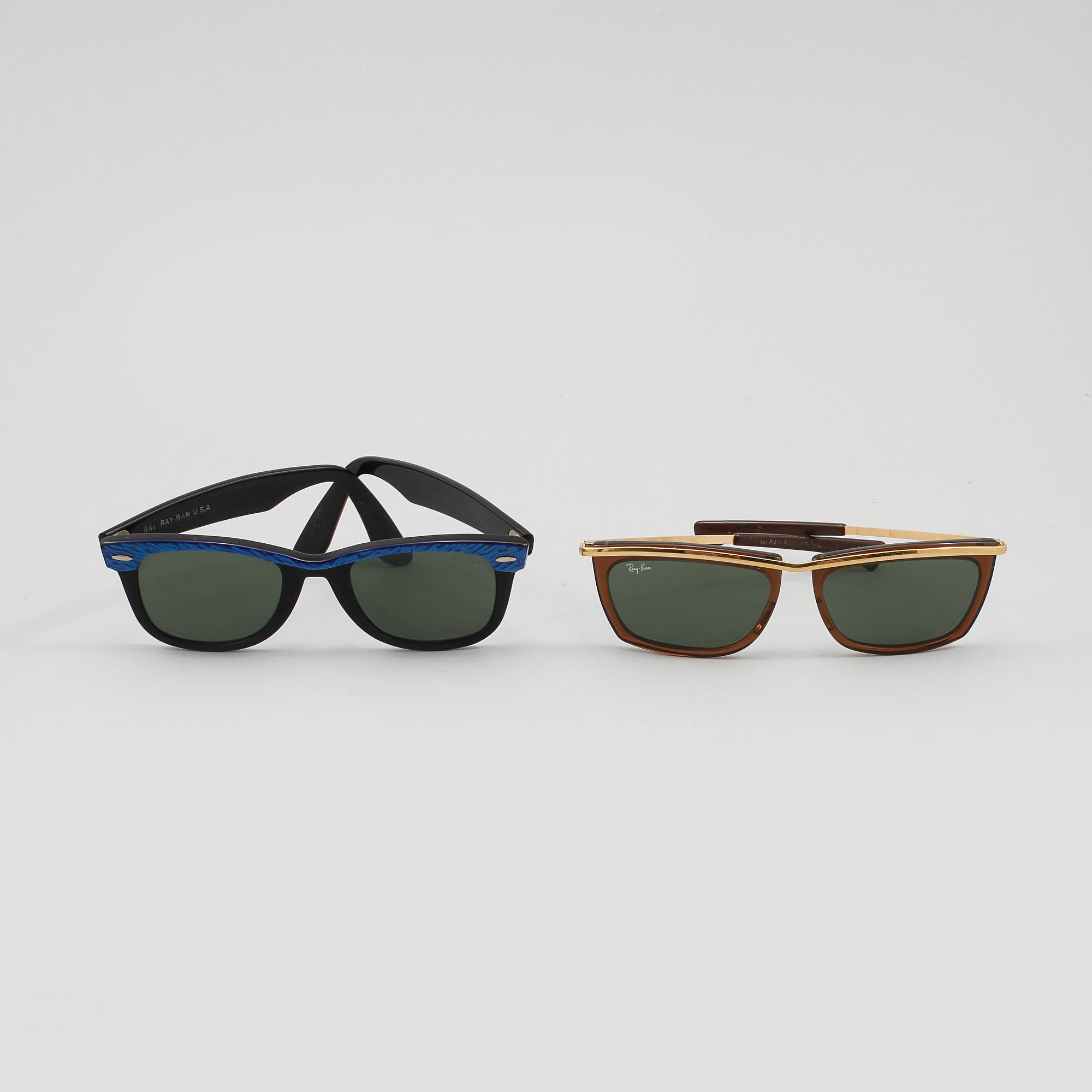 SOLGLASÖGON, 2 st, Ray Ban.