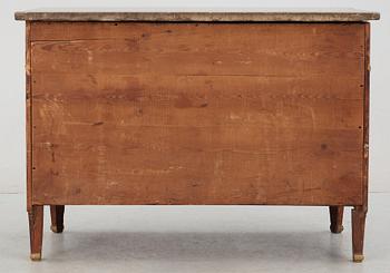 A Gustavian late 18th century commode by C. Lindborg, not signed.