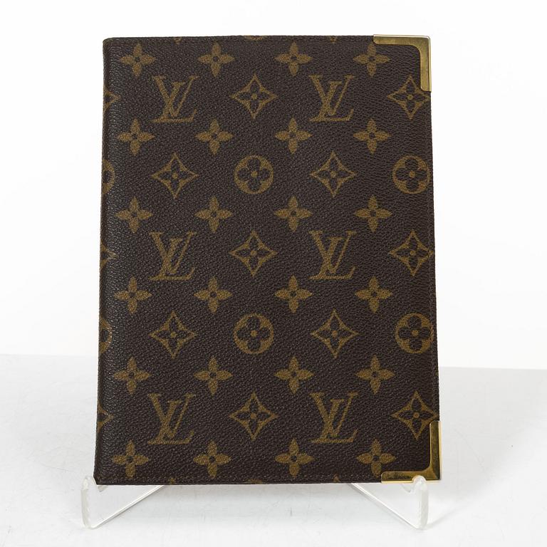 Louis Vuitton, a document holder and a note pad holder, 1985-87.