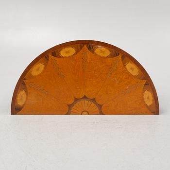 A pair of Sheraton-style marquetry consoles, circa 1900.