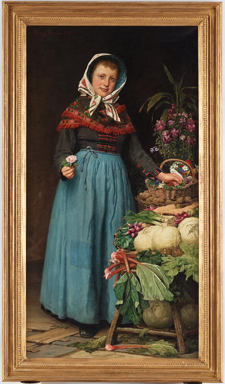 Wenzel Tornøe, Young girl selling vegetables.