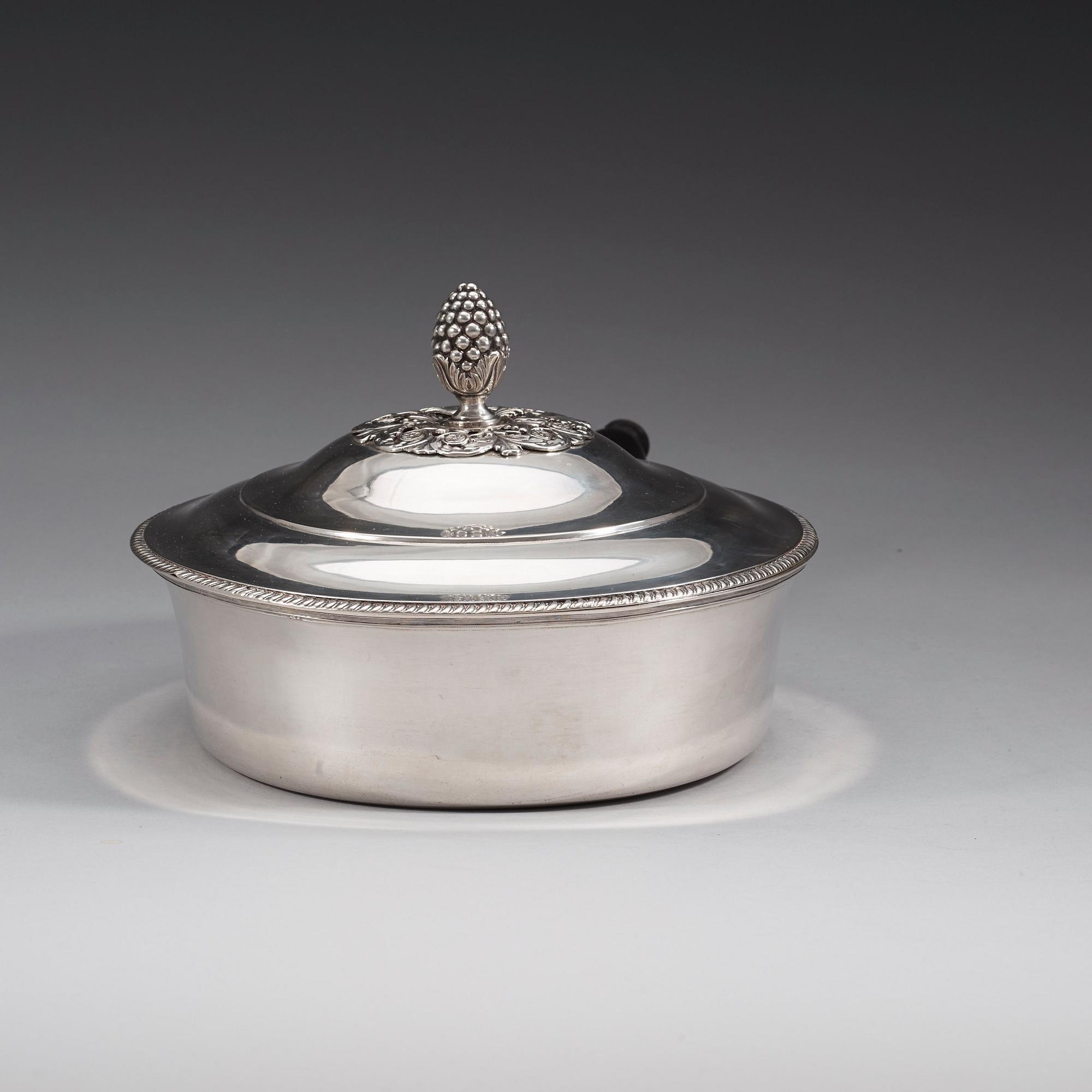 A Swedish 19th century parcel-gilt dish, marks of Johan Petter Grönvall, Stockholm 1825.