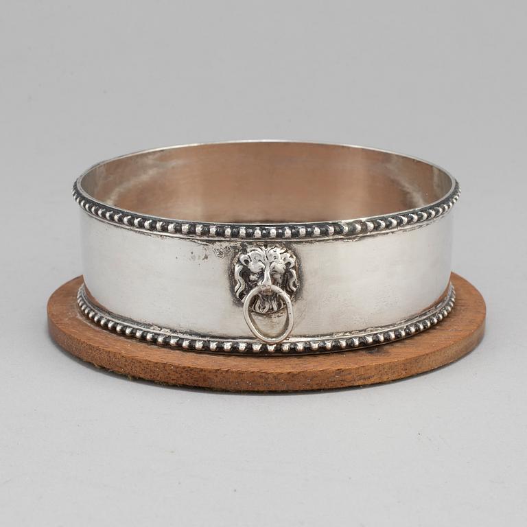 A Swedish 19th century silver coaster, mark of Isak Sandbeck, Stockholm 1818.