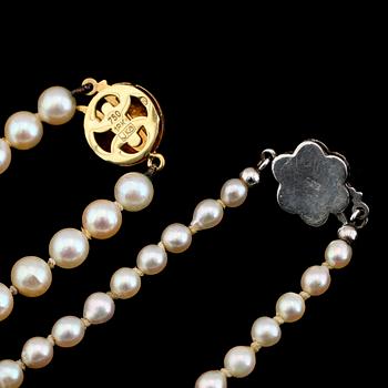 COLLIER, 2 st, odlade pärlor.
