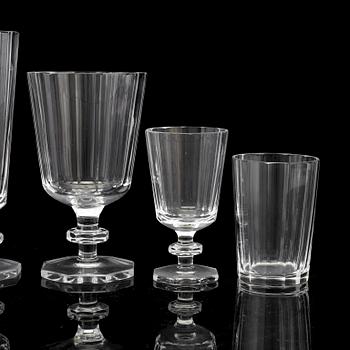 A 75 piece first half of the 20th century'Karlberg' glass servis by Elis Bergh.