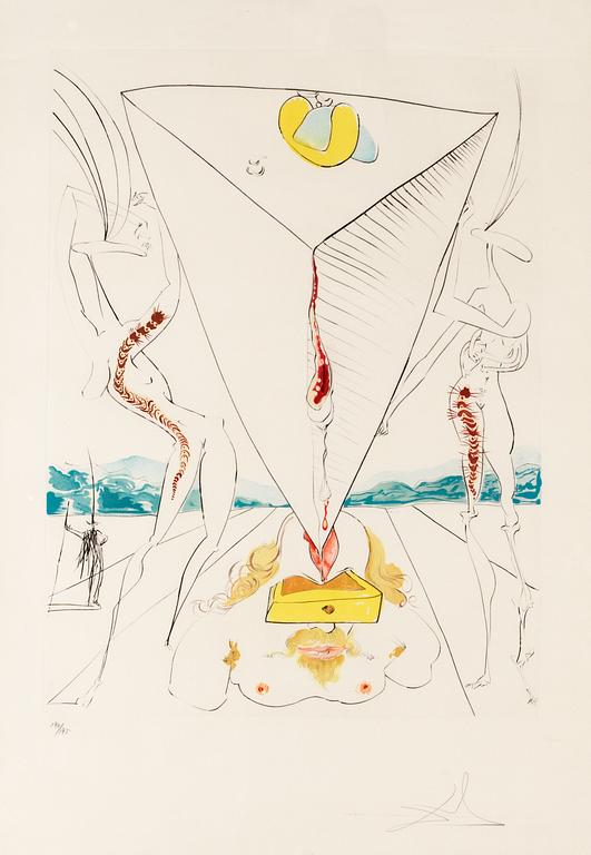Salvador Dalí, "Philosophe écrasé par le cosmos", ur: "La conquête du cosmos".
