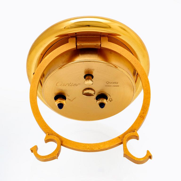 Cartier, bordsur / väckarklocka, 90 x 74 mm.