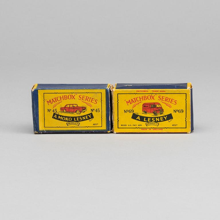 TWO LESNEY MATCHBOX SERIES CARS.