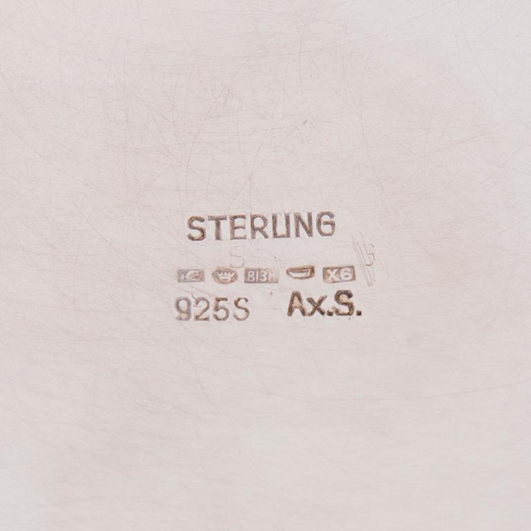 AXEL SALOMONSEN, MALJAKKO, sterlinghopeaa, Kööpenhamina, Tanska. Suomalaiset tarkastusleimat 1951.