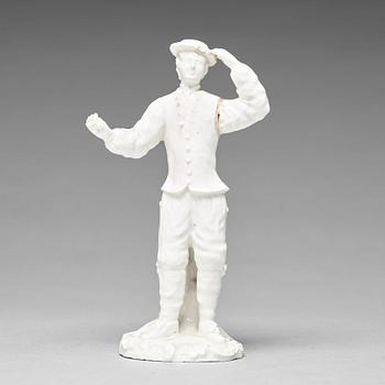 310. A Swedish soft paste Marieberg porcelain figure, 18th Century.