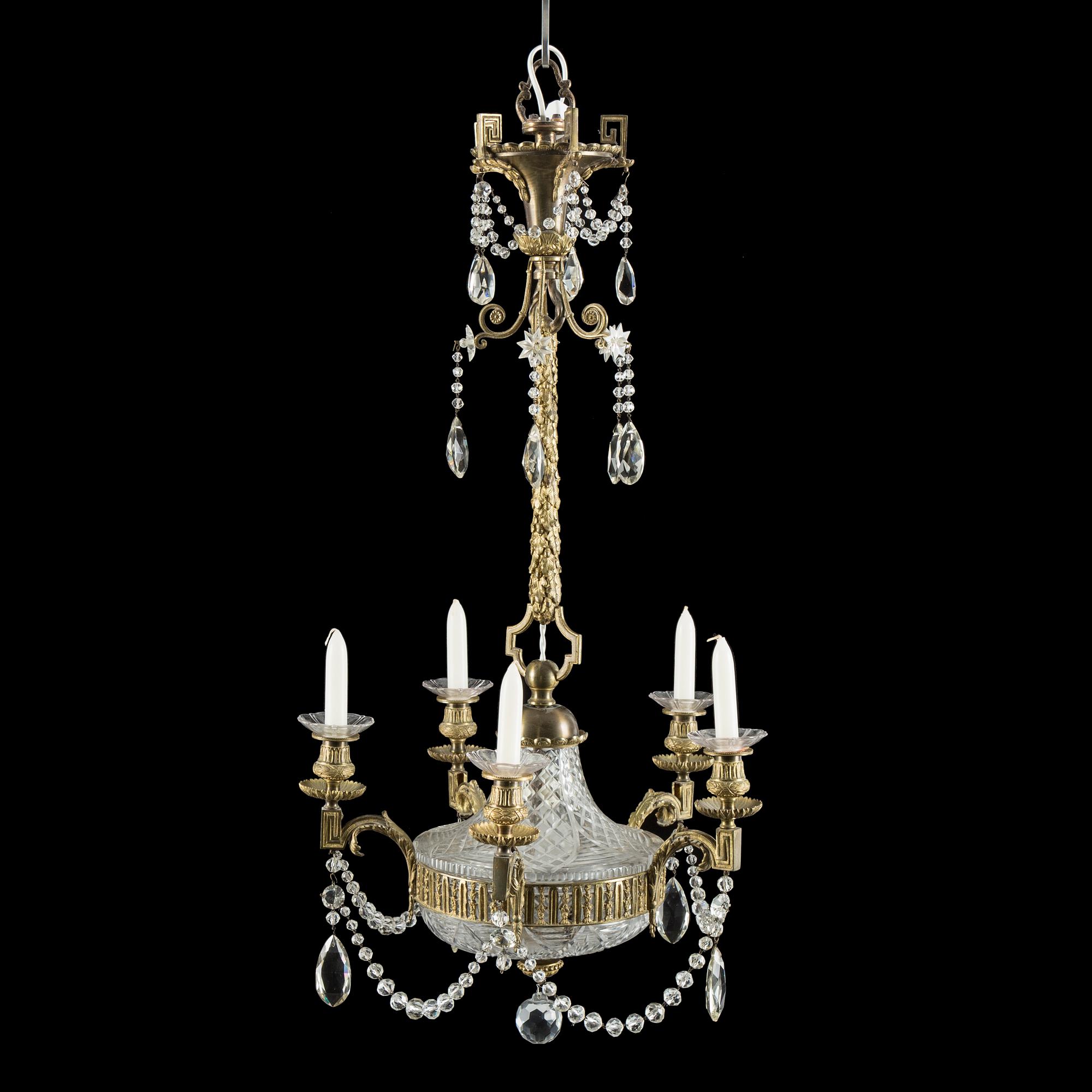A Louis VXI style chandelier from around year 1900.