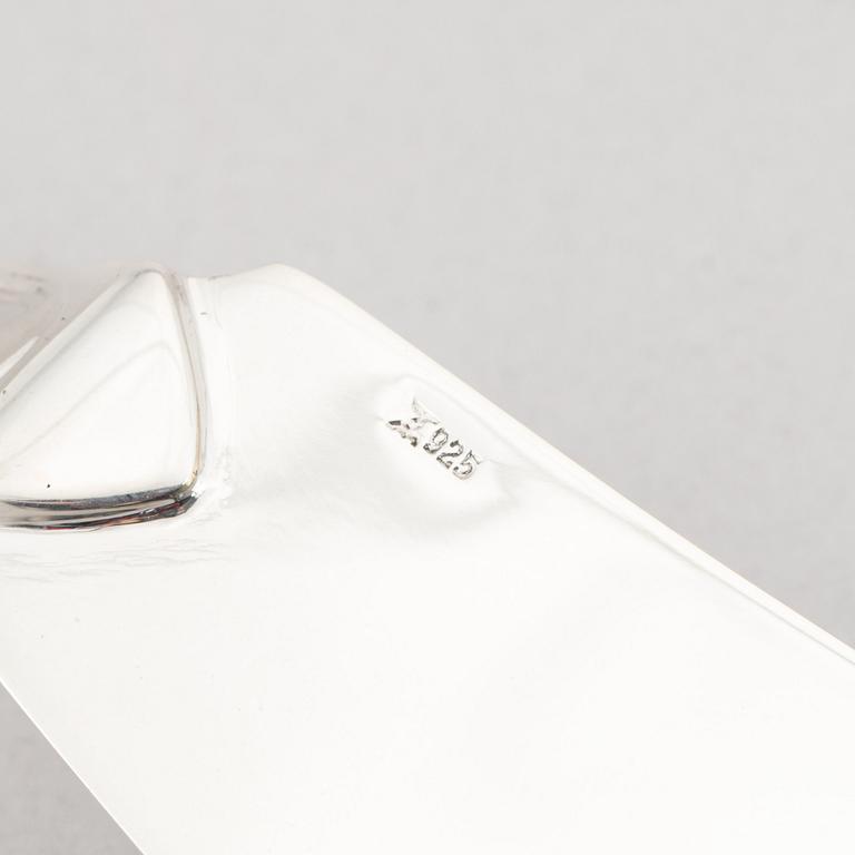 Koch & Bergfeld, fiskbestick, 28 delar, sterlingsilver, modell Altfaden, 1900-talets andra hälft.