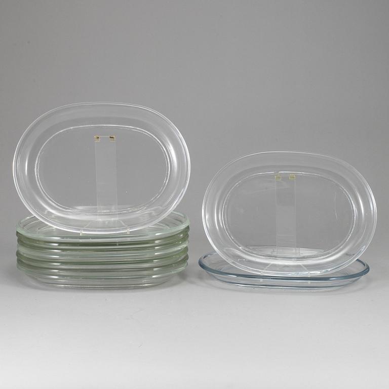 Ten glassplates  by Josef Frank for Firma Svenskt Tenn.