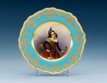 1323. A Russian dessert dish, Imperial Porcelain manufactory, St Petersburg, period of Tsar Nicolas I, dated 1844.