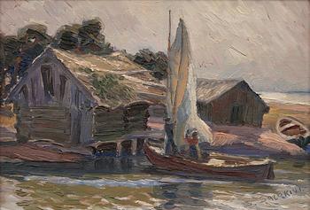 SANTERI SALOKIVI, FISHERMEN AT SUURSAARI.