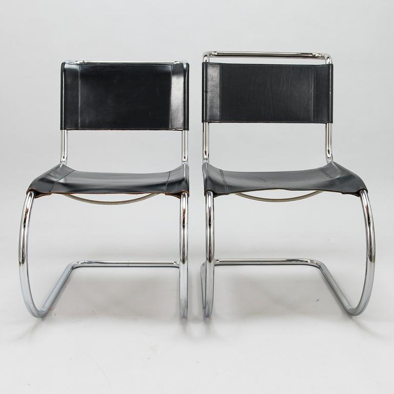 LUDWIG MIES VAN DER ROHE, a set of 1970-1980's 4+2, 'MR10' chairs for Thonet.