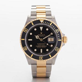 Rolex, Submariner, wristwatch, 40 mm.