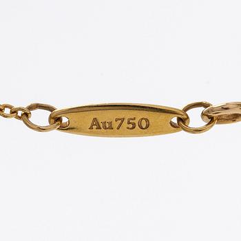 Tiffany & Co, Elsa Peretti, halsband, "Diamonds by the Yard", 18K guld med en briljantslipad diamant.