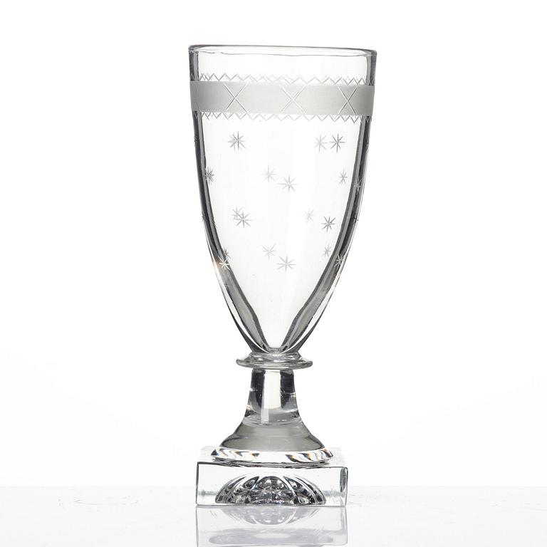 Champagne flutes, twelve pieces, Sweden circa 1800, Late Gustavian.