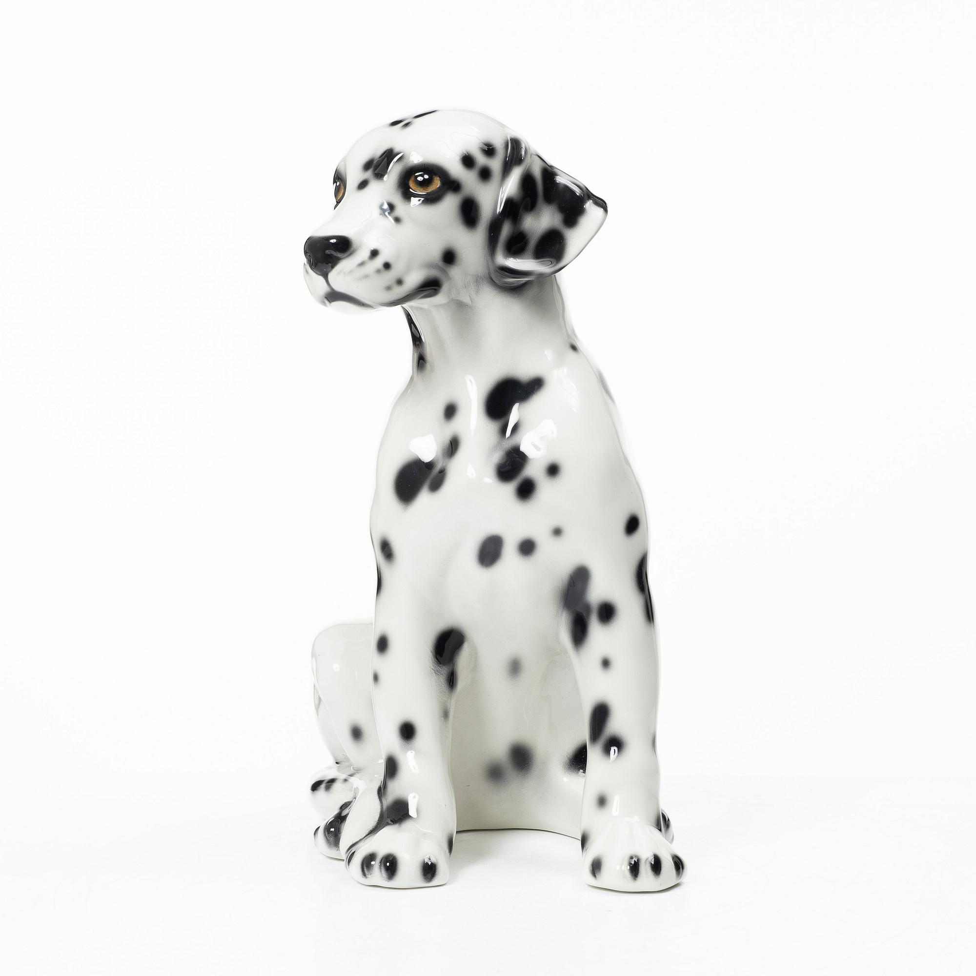 Sculpture, Dalmatian dog, Italy, late 20th century.