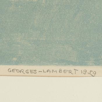 GEORGES LAMBERT, färglitografi, signerad och daterad 1959, numrerad 63/100.