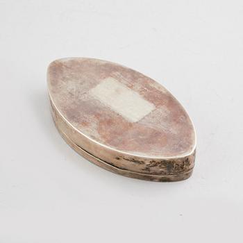 A SWEDISH SILVER SNUFF BOX, by Pehr Abraham Taxberg, Sundsvall, first half of the 19th century.
