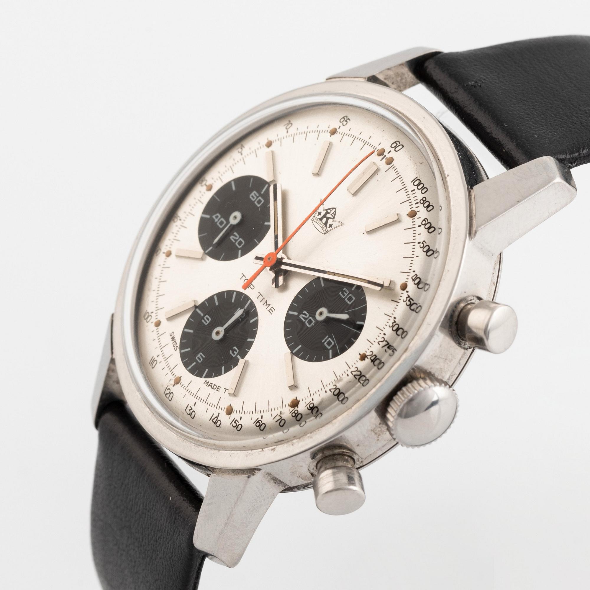 Breitling, Top Time, "Kronometer Stockholm", kronograf, ca 1970.