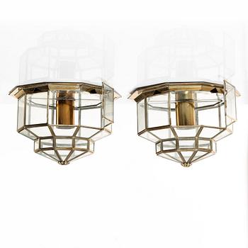 Hijos Esteves, pendant lamps, a pair, Taurus, Spain, second half of the 20th century.