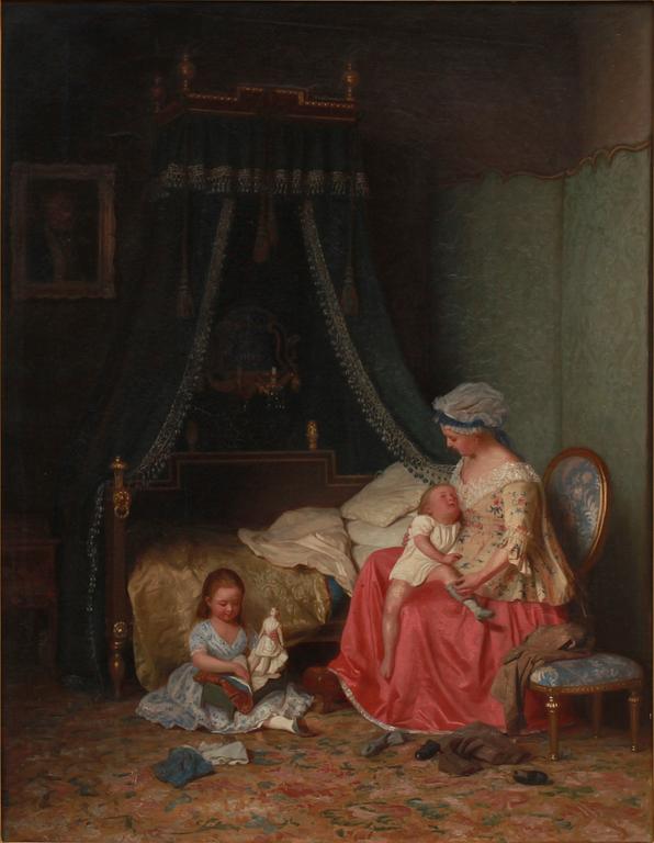 GOTTFRID VIRGIN, olja på duk, sign och dat 1870.
