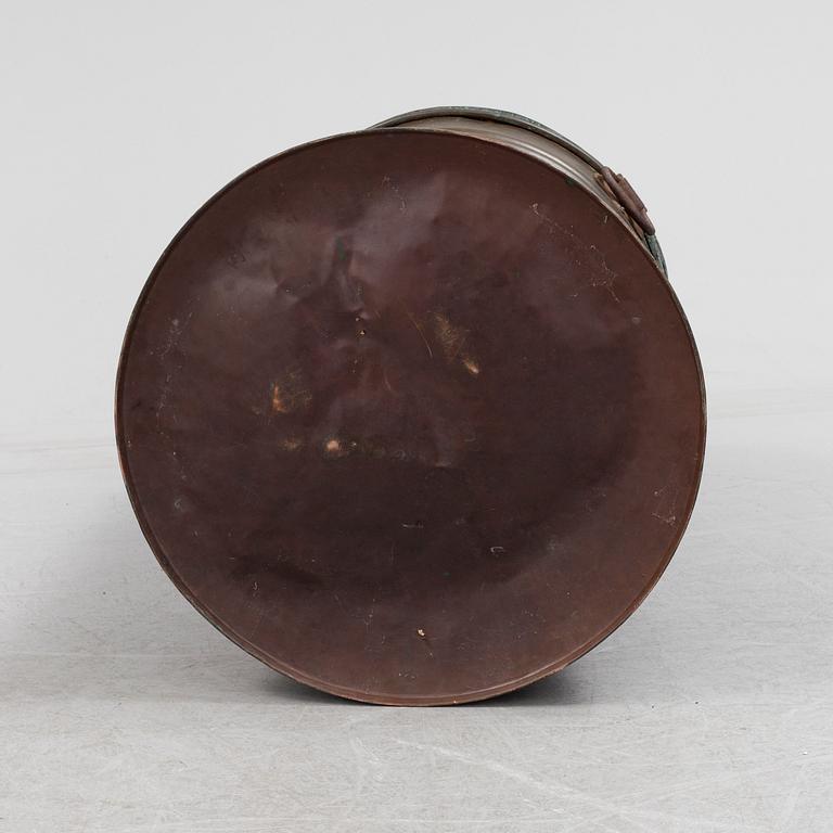 A copper water barrel, 19th century.