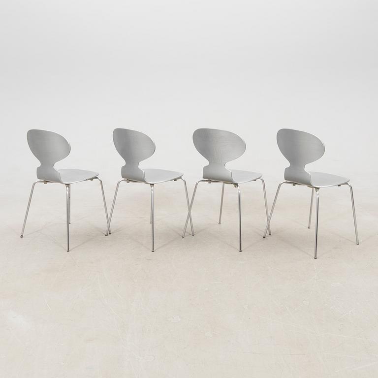 Arne Jacobsen, four chairs, "Myran", Fritz Hansen, Denmark 1970s.