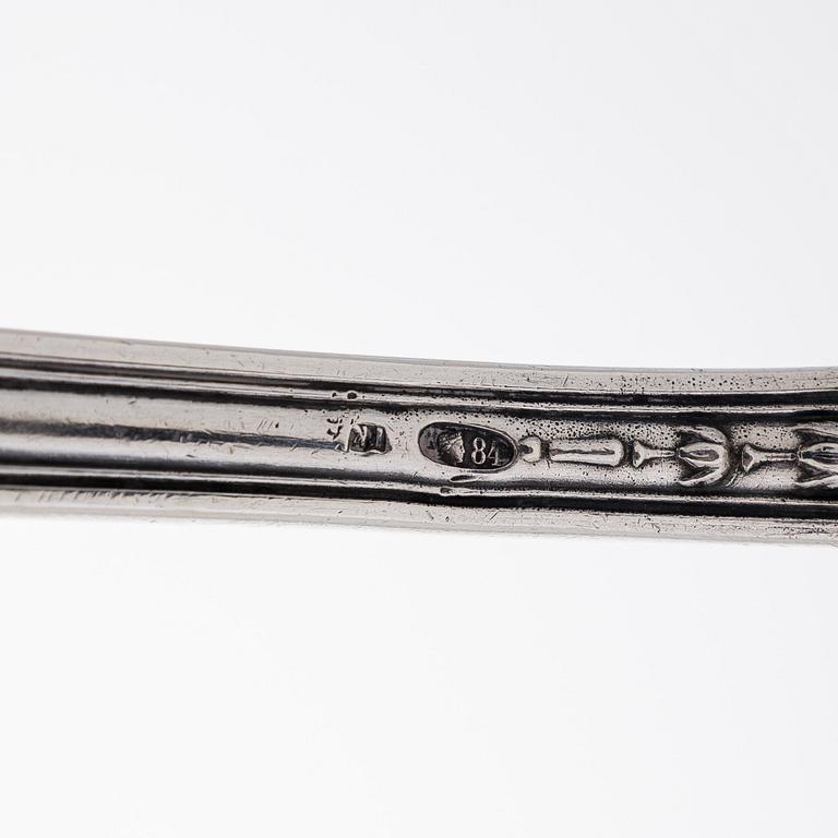 Slev, silver, delvis förgylld, Moskva, 1908-26. Oidentifierad mästarstämpel.