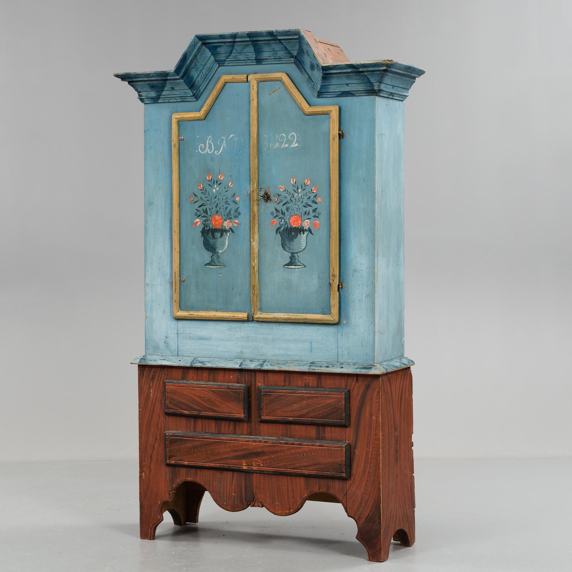 A Cabinet from Jämtland, marked BND 1822.
