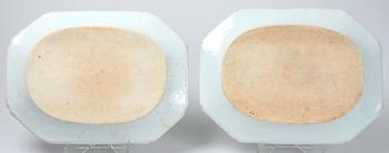 STEKFAT, ett par, porslin, Kina, 1700-tal.