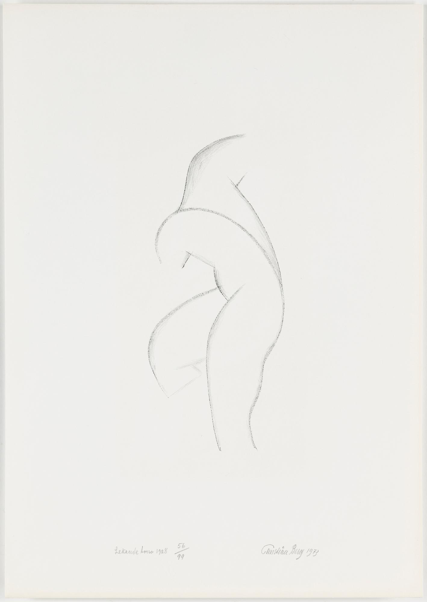 CHRISTIAN BERG, folder with five lithographs, no 56, signed 1973.