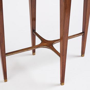 A late Gustavian mahogany  and gilt-brass table in the manner of C. D. Fick, Stockholm late 18th century.