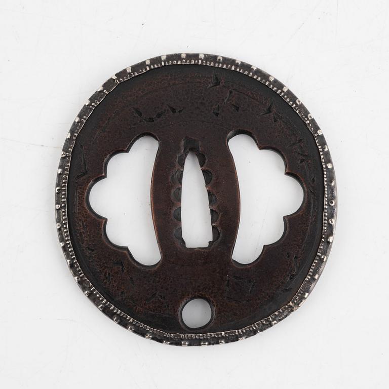 A Hirata style tsuba, Edo, probably 18th Century.